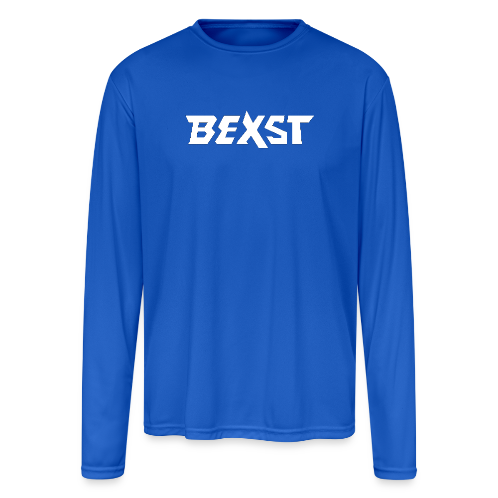 Men's Moisture Wicking Performance Long Sleeve T-Shirt - royal blue