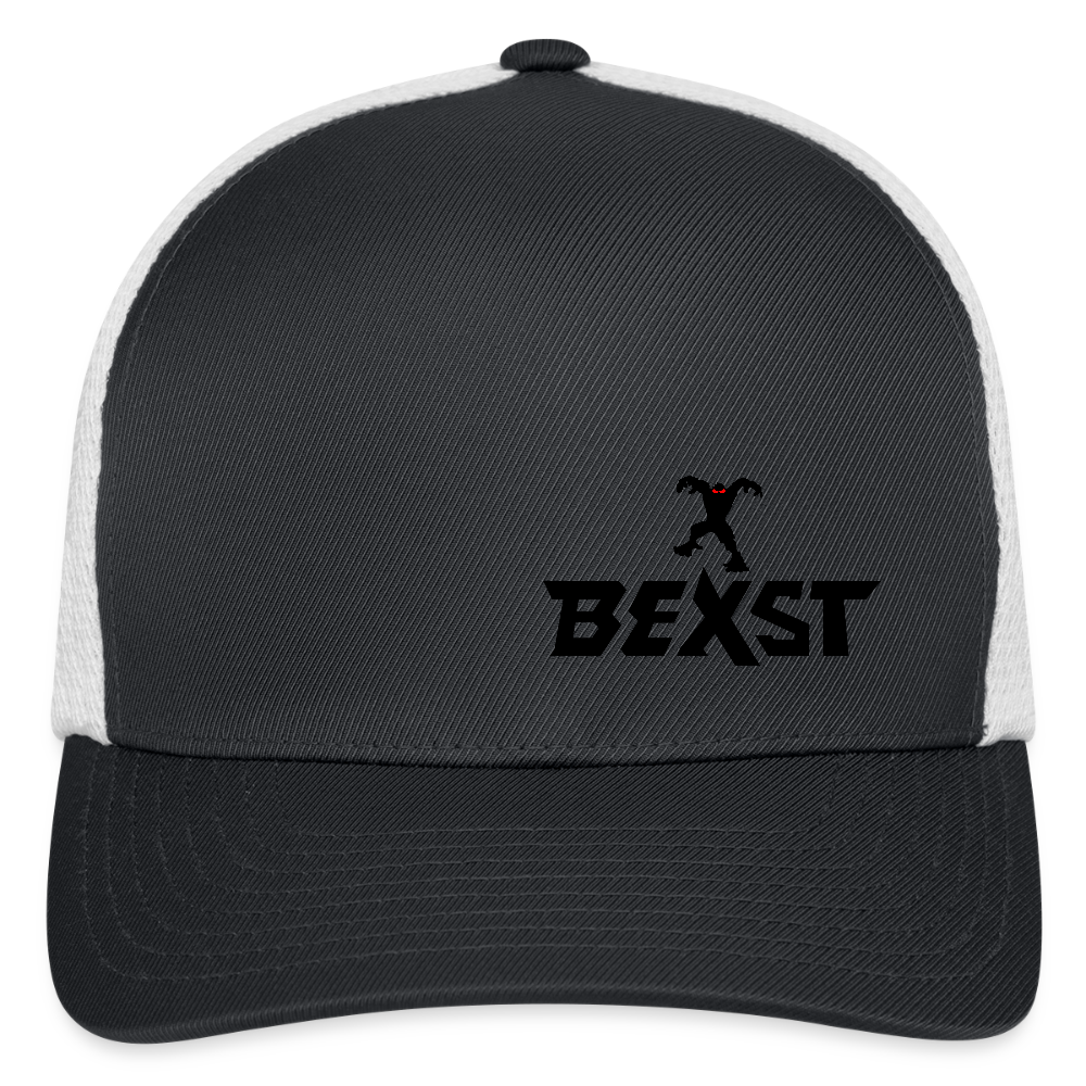 Flexfit Fitted Baseball Cap - dark gray/white