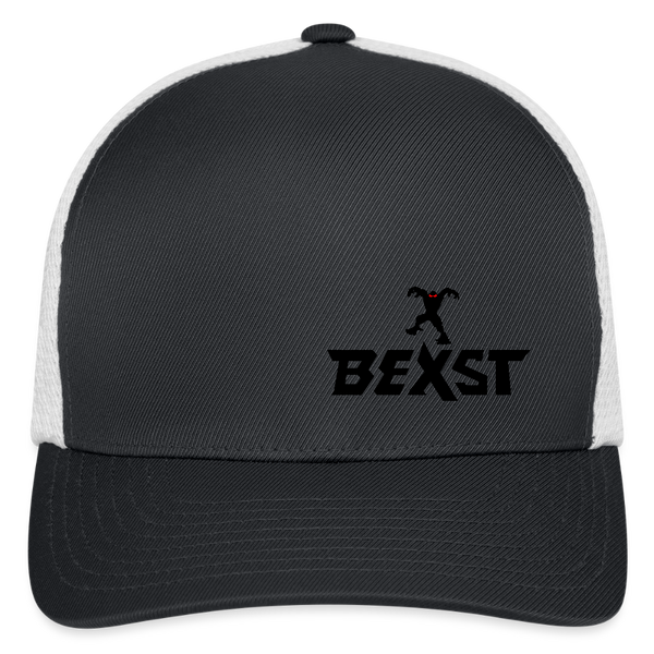 Flexfit Fitted Baseball Cap - dark gray/white