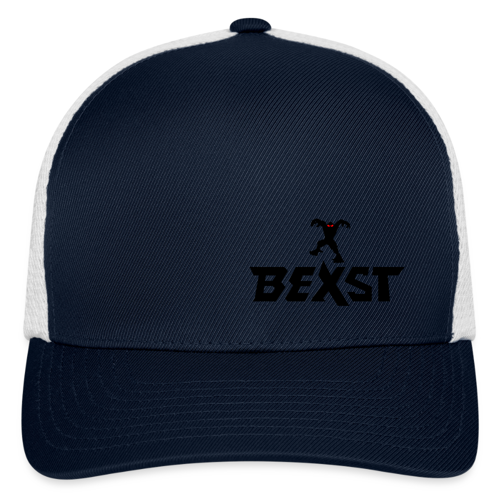Flexfit Fitted Baseball Cap - navy/white