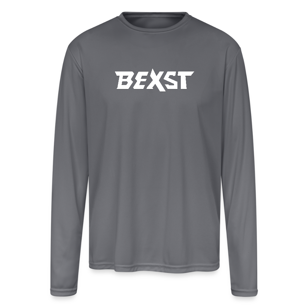Men's Moisture Wicking Performance Long Sleeve T-Shirt - gray