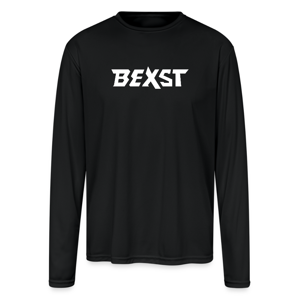 Men's Moisture Wicking Performance Long Sleeve T-Shirt - black