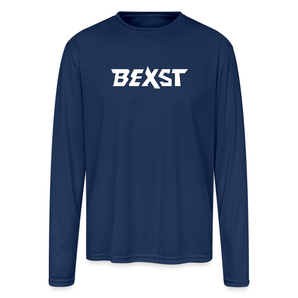 Men's Moisture Wicking Performance Long Sleeve T-Shirt - navy