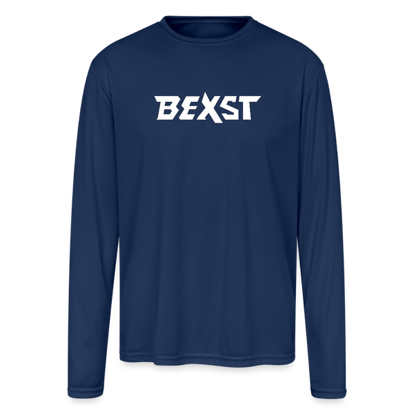 Men's Moisture Wicking Performance Long Sleeve T-Shirt - navy