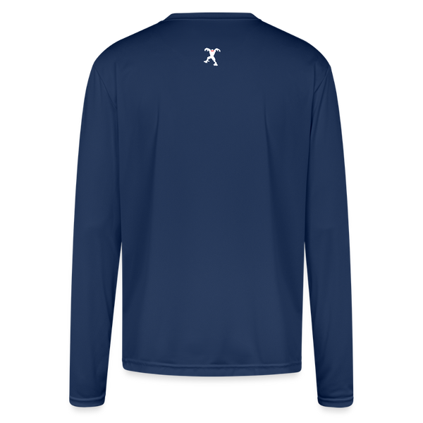 Men's Moisture Wicking Performance Long Sleeve T-Shirt - navy
