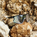 Twin Lens Nixie Black / Charcoal Sunglasses with Red X-Mirror Photochromic Lens and Silver X-Mirror Lens 22