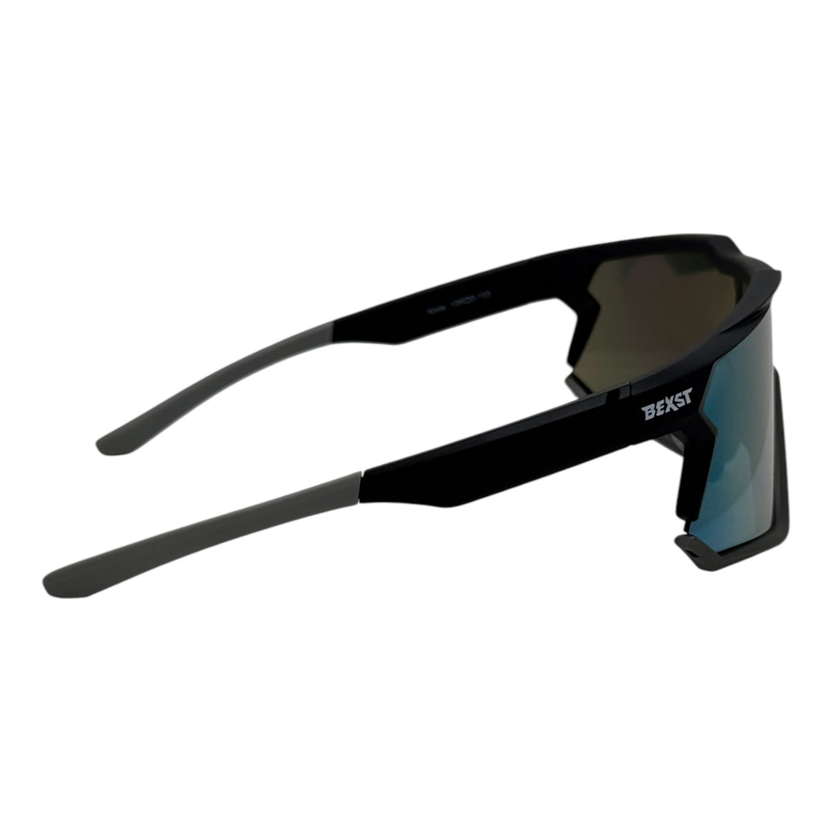 Twin Lens Nixie Black / Charcoal Sunglasses with Red X-Mirror Photochromic Lens and Silver X-Mirror Lens