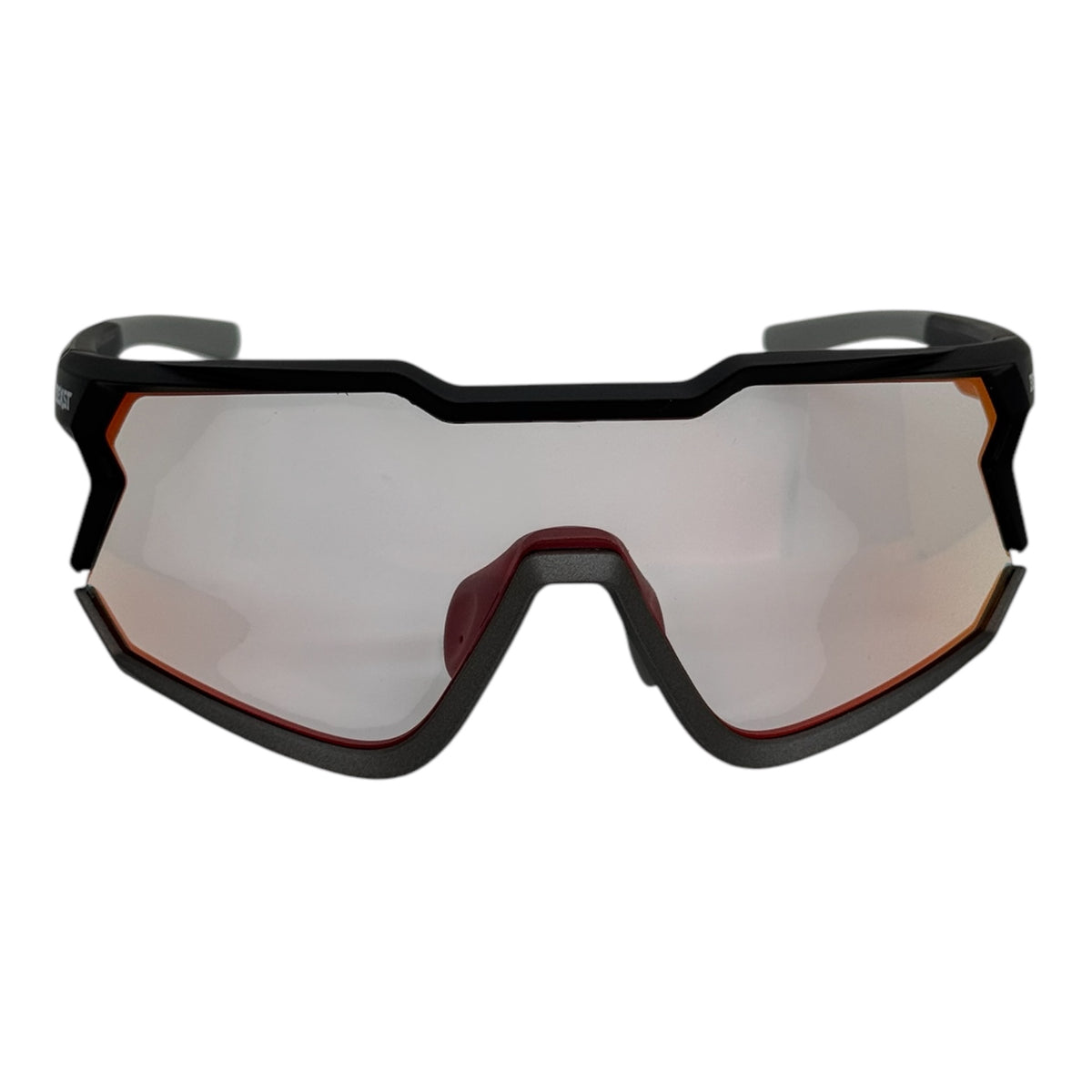 Twin Lens Nixie Black / Charcoal Sunglasses with Red X-Mirror Photochromic Lens and Silver X-Mirror Lens