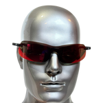 BEXST Neo Rimless Shield Wrap Sunglasses Red X-Mirror Lens 5