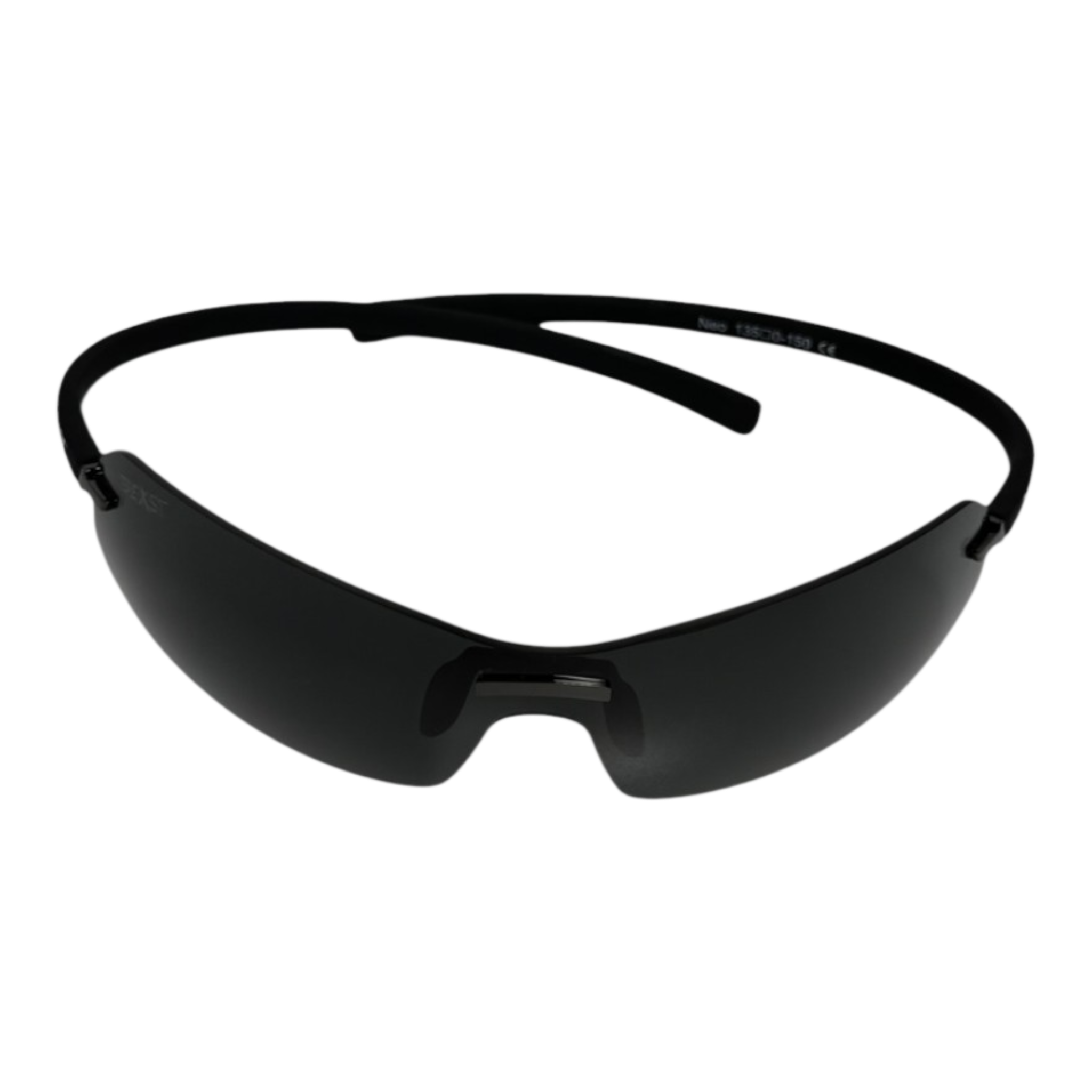 BEXST Neo Rimless Shield Wrap Sunglasses Dark Smoke Lens