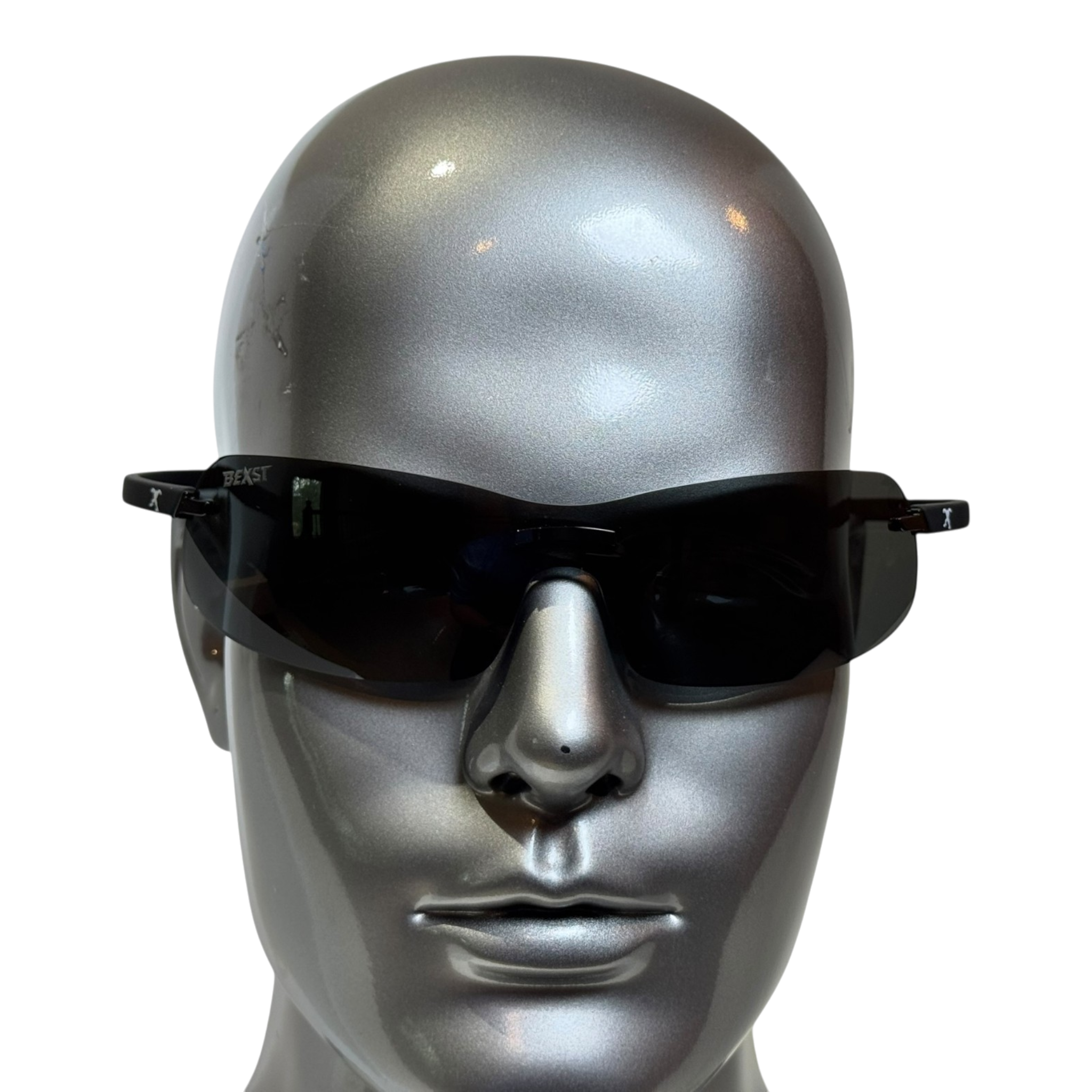 BEXST Neo Rimless Shield Wrap Sunglasses Dark Smoke Lens