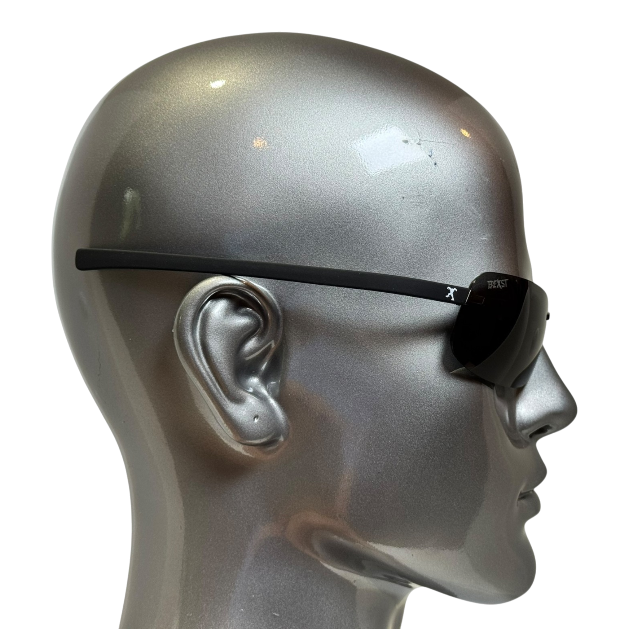 BEXST Neo Rimless Shield Wrap Sunglasses Dark Smoke Lens