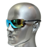 BEXST Neo Rimless Shield Wrap Sunglasses Blue X-Mirror Lens 4