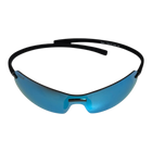 BEXST Neo Rimless Shield Wrap Sunglasses Blue X-Mirror Lens
