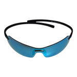 BEXST Neo Rimless Shield Wrap Sunglasses Blue X-Mirror Lens 1