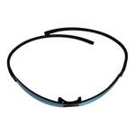 BEXST Neo Rimless Shield Wrap Sunglasses Blue X-Mirror Lens 7