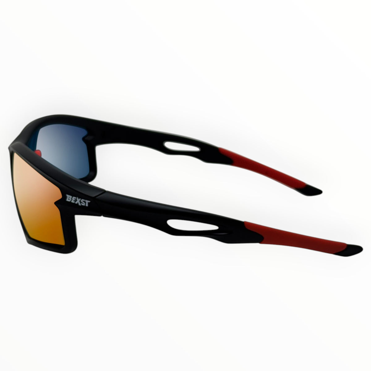 Iktomi Black / Red Sunglasses with Red X-Mirror Lens