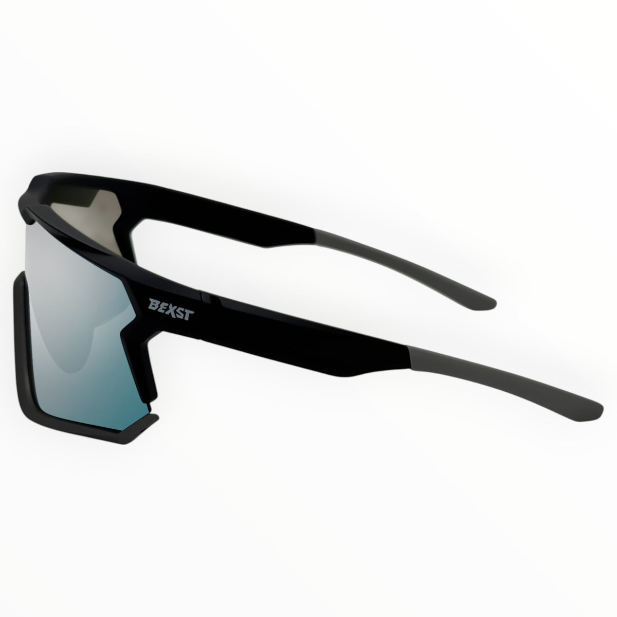 Twin Lens Nixie Black / Charcoal Sunglasses with Red X-Mirror Photochromic Lens and Silver X-Mirror Lens