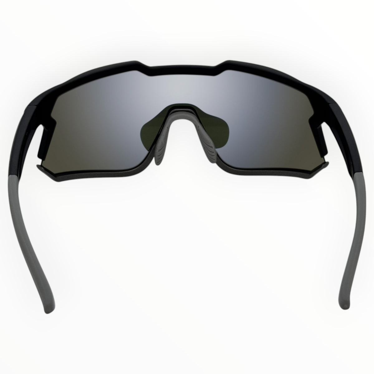 Twin Lens Nixie Black / Charcoal Sunglasses with Red X-Mirror Photochromic Lens and Silver X-Mirror Lens