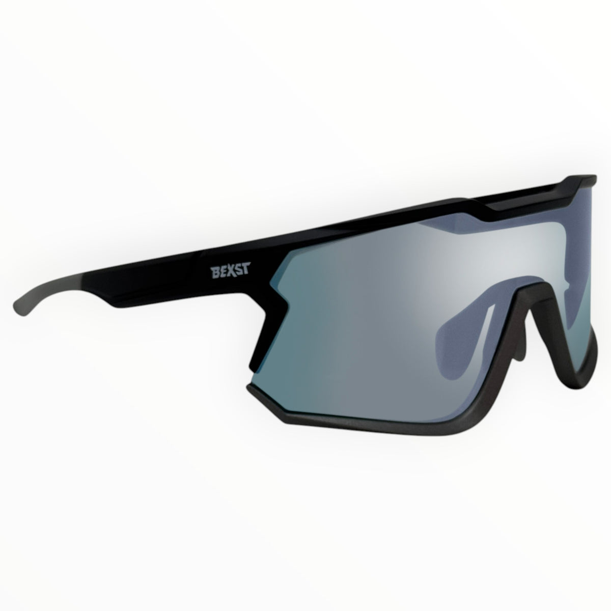 Twin Lens Nixie Black / Charcoal Sunglasses with Red X-Mirror Photochromic Lens and Silver X-Mirror Lens