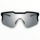 Nixie Black / White Sunglasses with Silver X-Mirror Lens