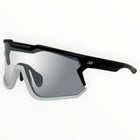 Nixie Black / White Sunglasses with Silver X-Mirror Lens