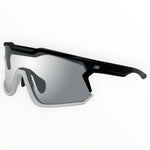 Nixie Black / White Sunglasses with Silver X-Mirror Lens 1