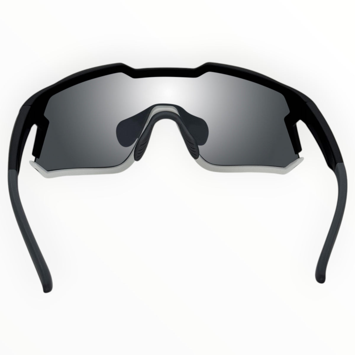 Nixie Black / White Sunglasses with Silver X-Mirror Lens