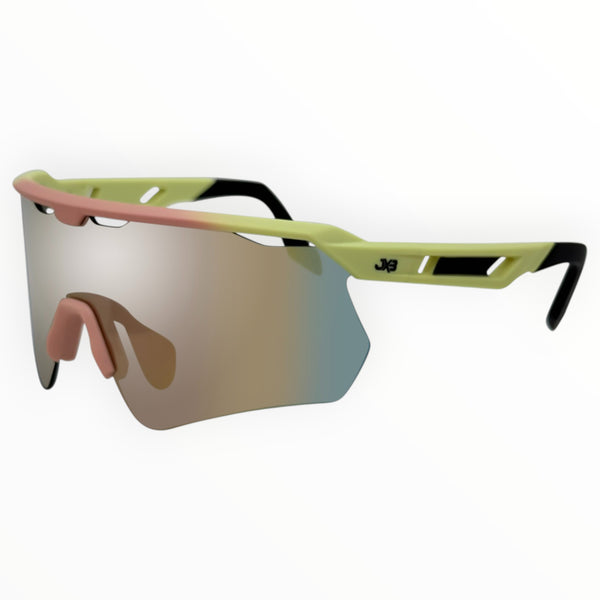 Makara Yellow / Salmon / Black Sunglasses with Bronze X-Mirror Lens