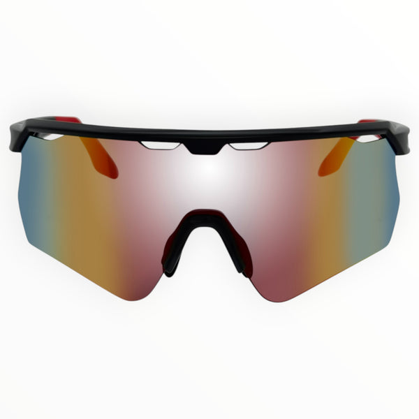Makara Black / Red Sunglasses with Red X-Mirror Lens