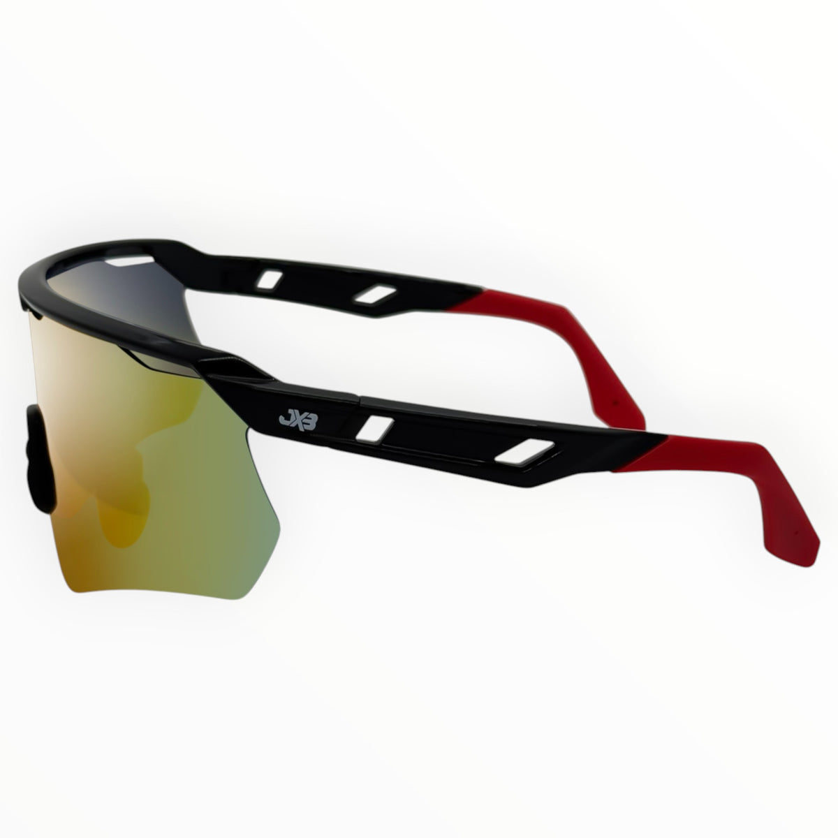 Makara Black / Red Sunglasses with Red X-Mirror Lens