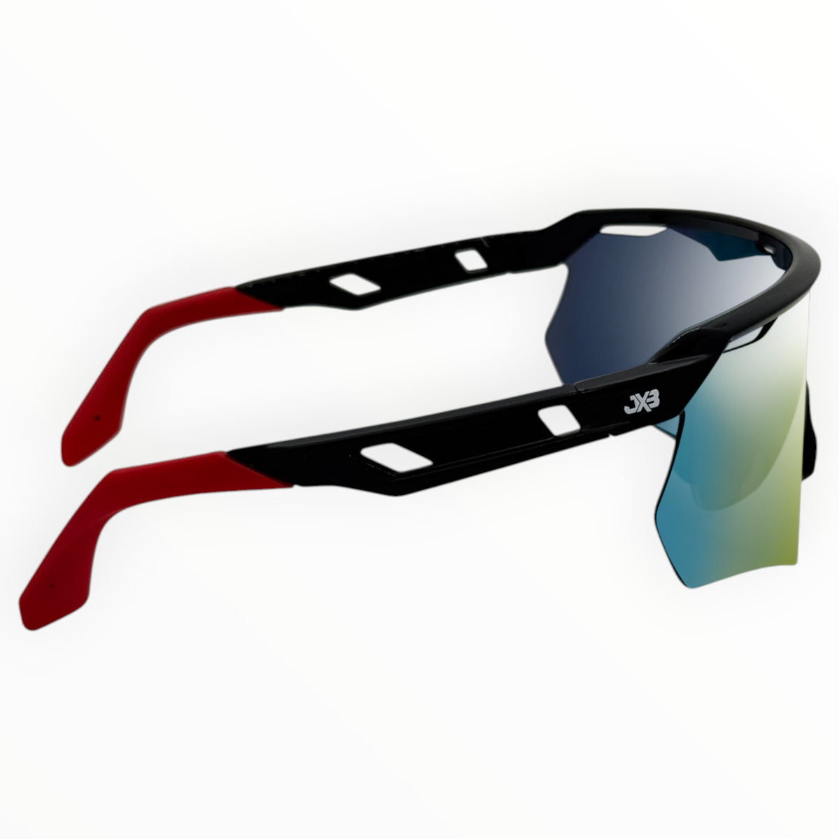 Makara Black / Red Sunglasses with Red X-Mirror Lens