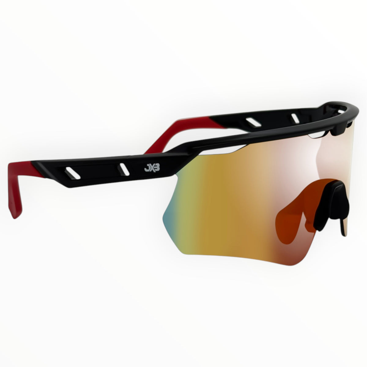 Makara Black / Red Sunglasses with Red X-Mirror Lens