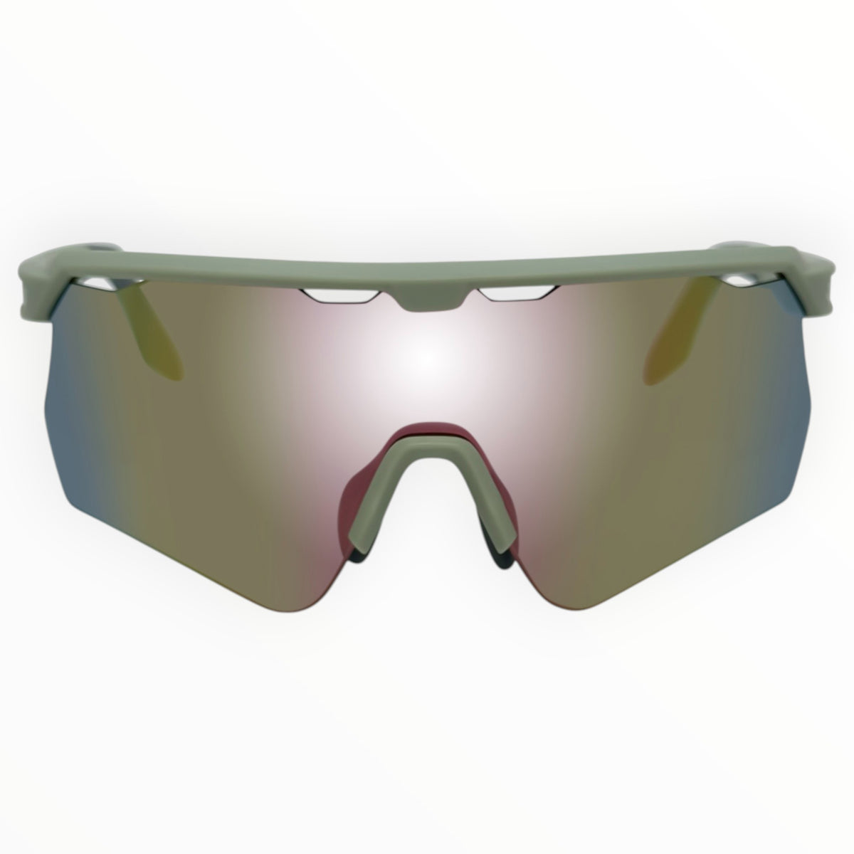 Makara Light Olive Sunglasses with Bronze X-Mirror Lens
