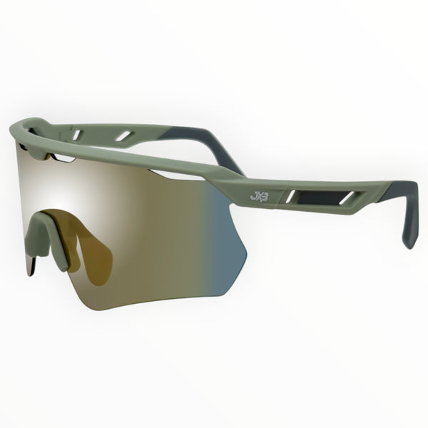 Makara Light Olive Sunglasses with Bronze X-Mirror Lens