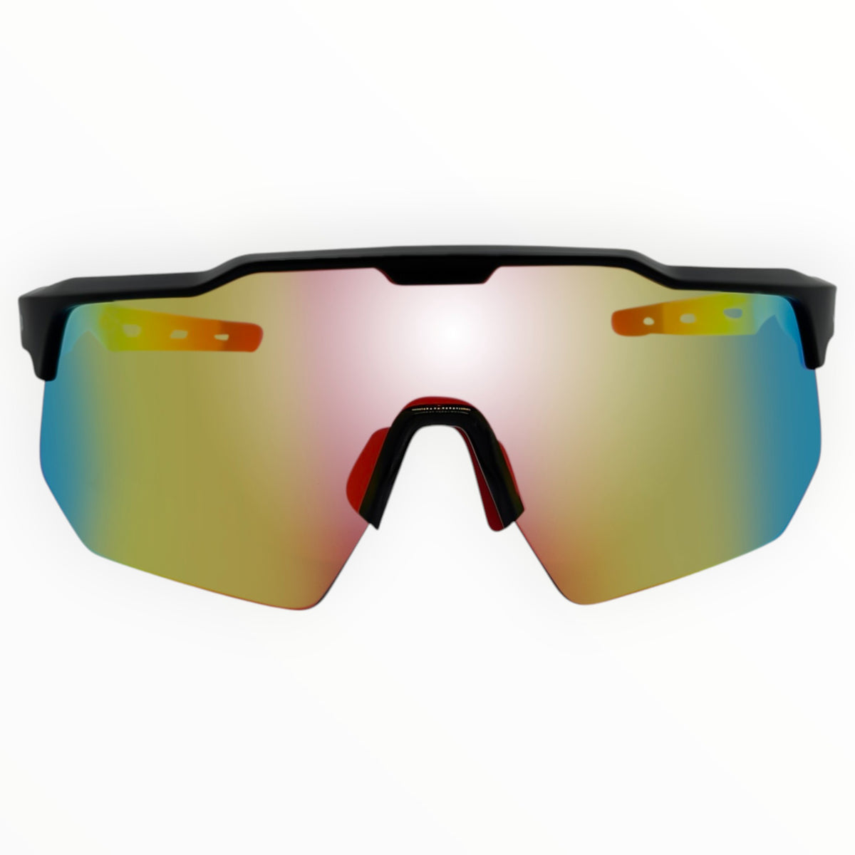 Griffin Black / Red Sunglasses with Red X-Mirror Lens