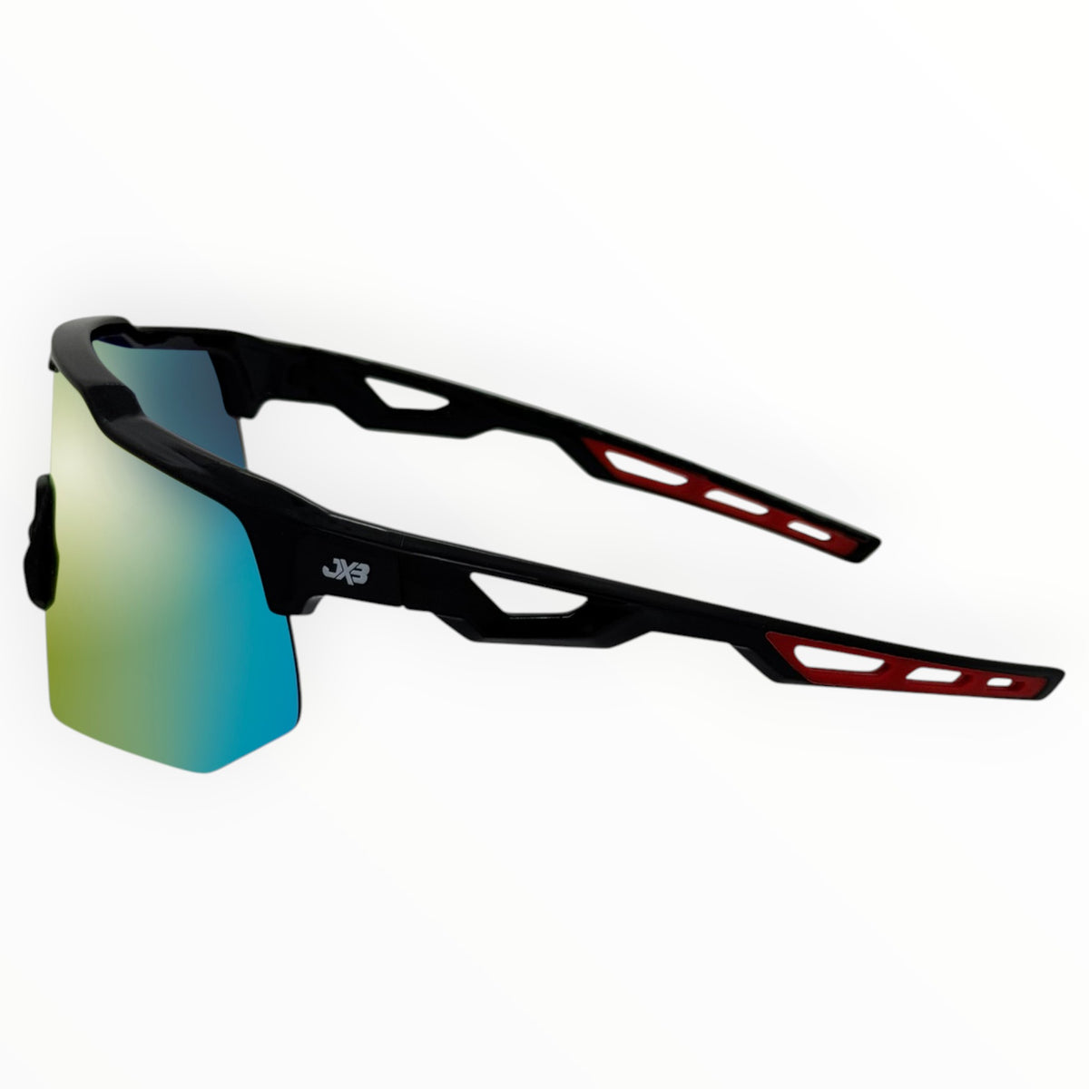 Griffin Black / Red Sunglasses with Red X-Mirror Lens