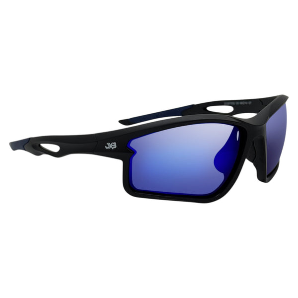 Iktomi Black / Blue Sunglasses with Blue X-Mirror Lens