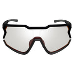 Twin Lens Nixie Black / Charcoal Sunglasses with Red X-Mirror Photochromic Lens and Silver X-Mirror Lens 6