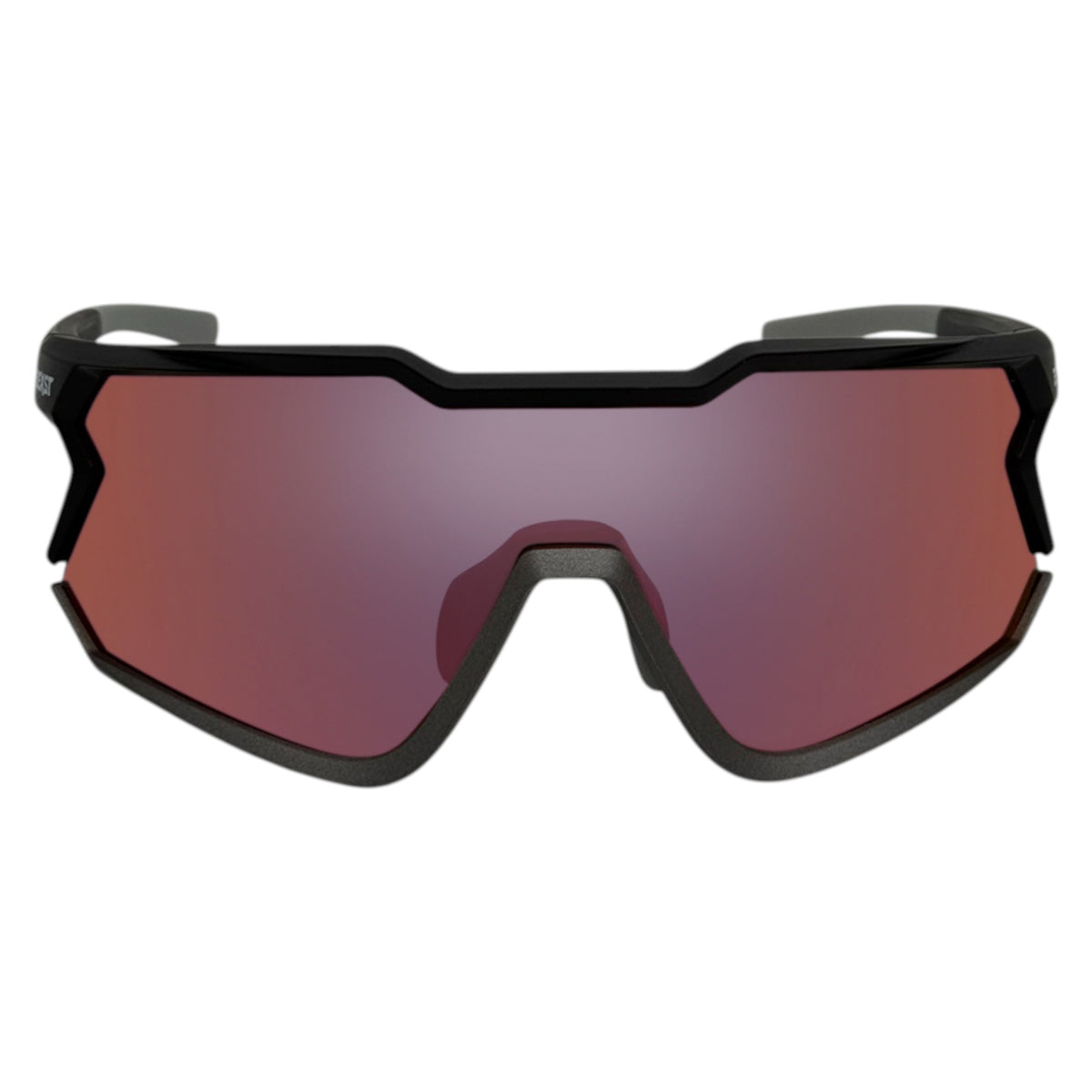 Twin Lens Nixie Black / Charcoal Sunglasses with Red X-Mirror Photochromic Lens and Silver X-Mirror Lens