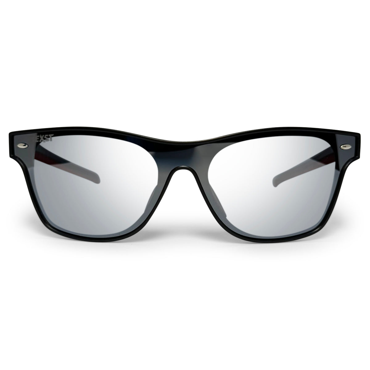 Centaur Black / Red Sunglasses with Silver X-Mirror Lens