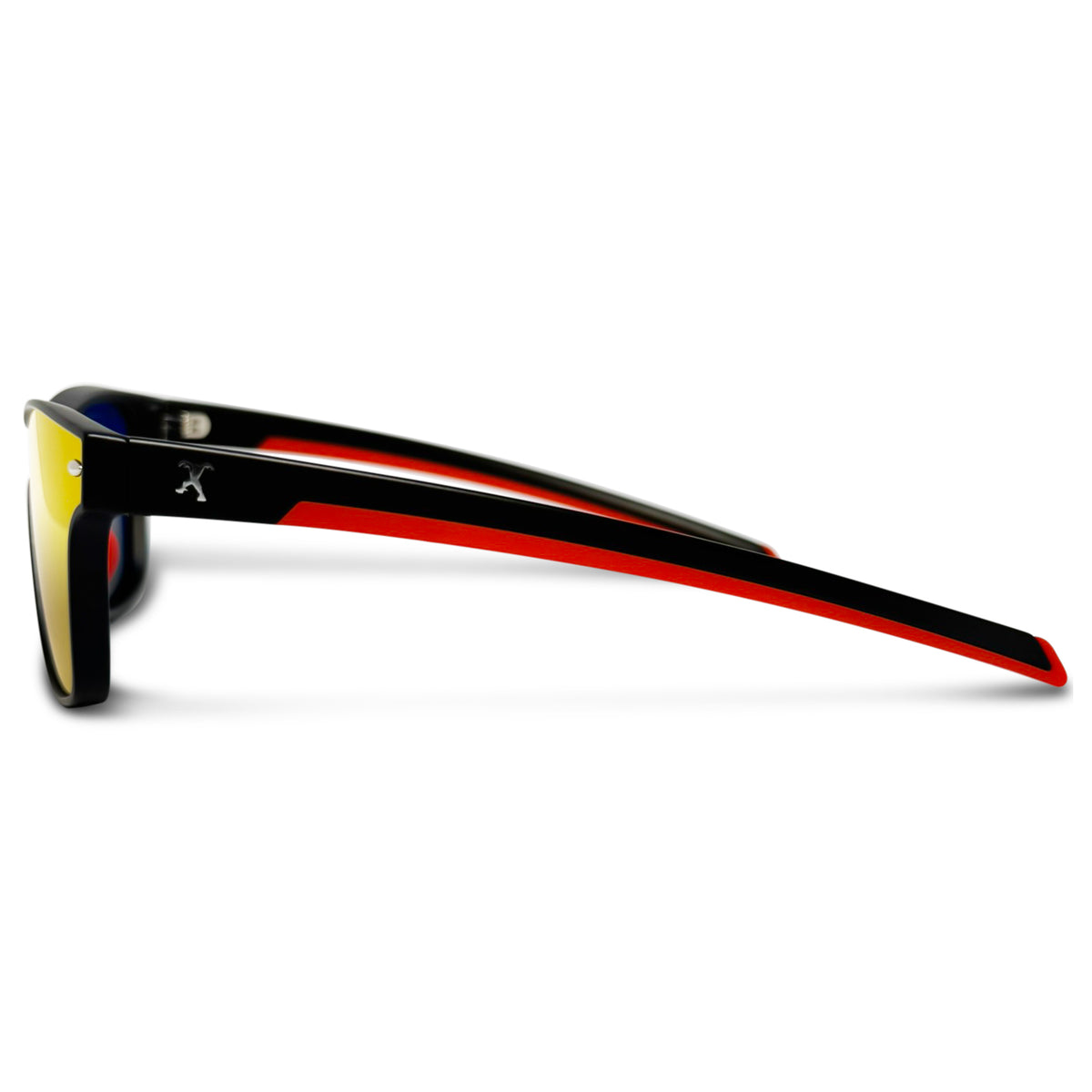 Centaur Black / Red Sunglasses with Red X-Mirror Lens